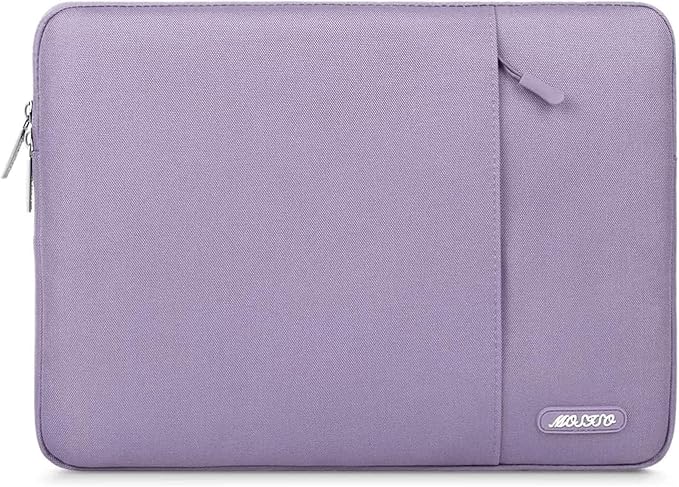 MOSISO Laptop Case 15 inch, 15 inch Laptop Sleeve Compatible with MacBook Air 15 M4 A3241 M3 A3114 M2 A2941 2025 2024 2023,Dell XPS 15,Polyester Vertical Computer Sleeve Bag with Pocket, Purple