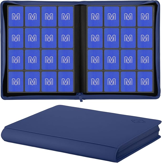 Premium Card Binder 16 Pocket,Trading Card Binder Holds up to 1000+Cards Sturdy Card Collection Album, Card Holder Folders for MTG, TCG, Game Cards & Sports Cards