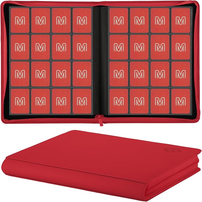 Premium Card Binder 16 Pocket,Trading Card Binder Holds up to 1000+Cards Sturdy Card Collection Album, Card Holder Folders for MTG, TCG, Game Cards & Sports Cards