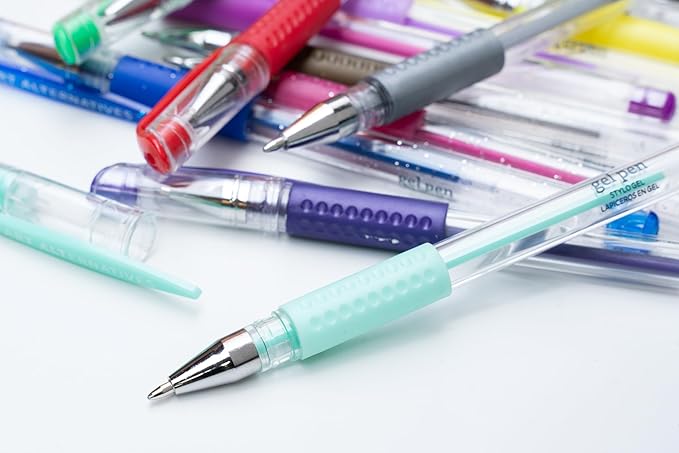 Art Alternatives Gel Pen, Glitter Bordeaux - Ballpoint - Non-Smear + Quick Dry - Writing, Drawing, Coloring, Journal, Planner