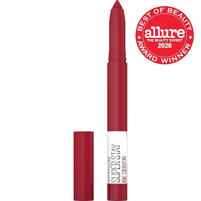 Maybelline New York Maybelline Super Stay Ink Crayon Matte Longwear Lipstick Makeup, Check Yourself, 0.04 Ounce ., 125 Check Yourself, 0.04 ounces (Pack of 2)