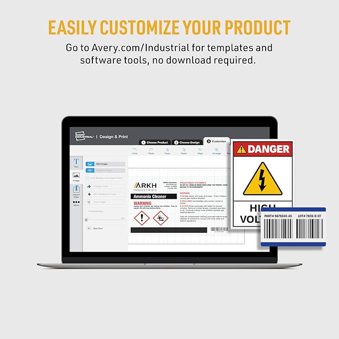Avery White Asset Tag Labels, 1/2" x 1", Destructible Laser Printable Tags, 672 Waterproof Labels (60535)