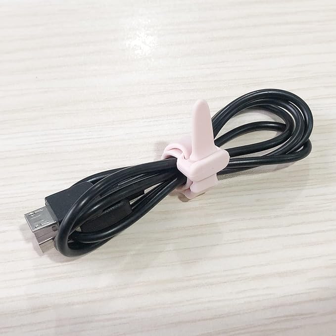 Silicone Zip Ties, Reusable Zip Ties, Rubber Cable Ties Straps for Wire Management, Elastic Silicone Ties Cable Organizer for Home Office, Cord Ties Three Sizes 4.5" 5.9" and 7.1"(5+5+5Pcs Multicolor)
