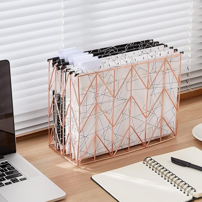 Y YOMA File Folder with Outside Pocket, 8.5 x 11-Inch, Black & White