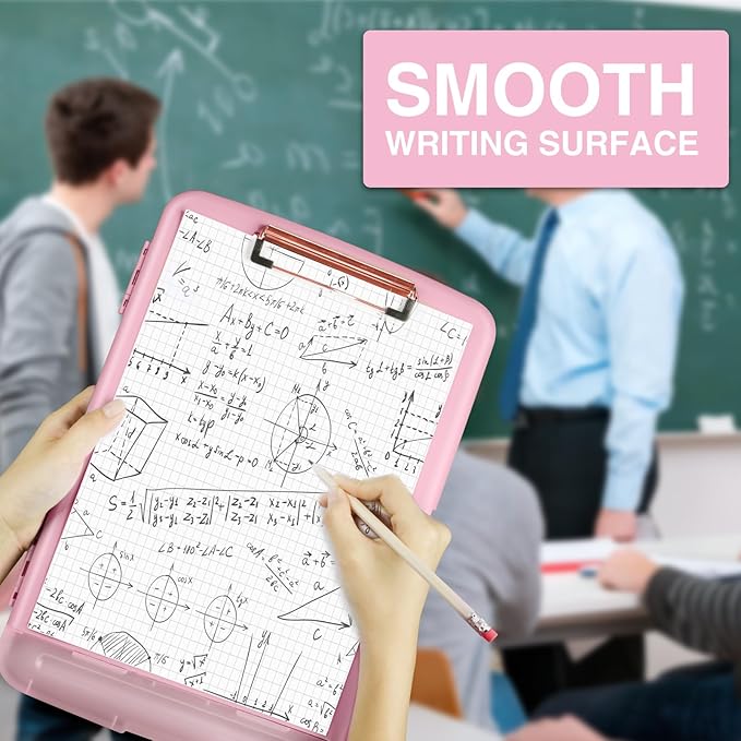 Sooez Clipboards with Storage, High Capacity Clip Boards 8.5x11 with Storage, Heavy Duty Nursing Clipboard Folder, Plastic Clipboard with Pen Holder for Women Teachers Work, School & Office Supplies