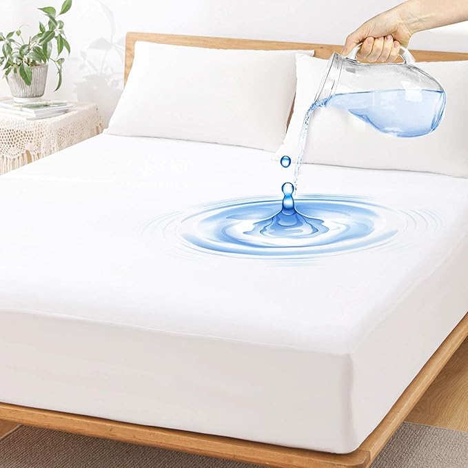 Softhour 2 Pack Twin XL Size Premium Waterproof Mattress Protector,Soft Breathable College Dorm Pad Cover,Noiseless Bed Cover - Stretch to 21''Fitted Deep Pocket Protection