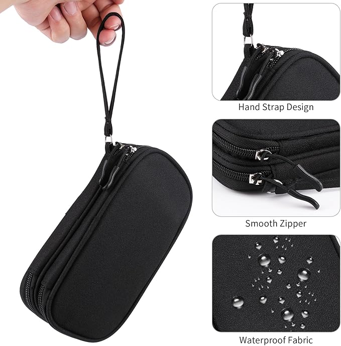 JIAKAI Travel Cable Organizer - Electronics Accessories Bag-Black