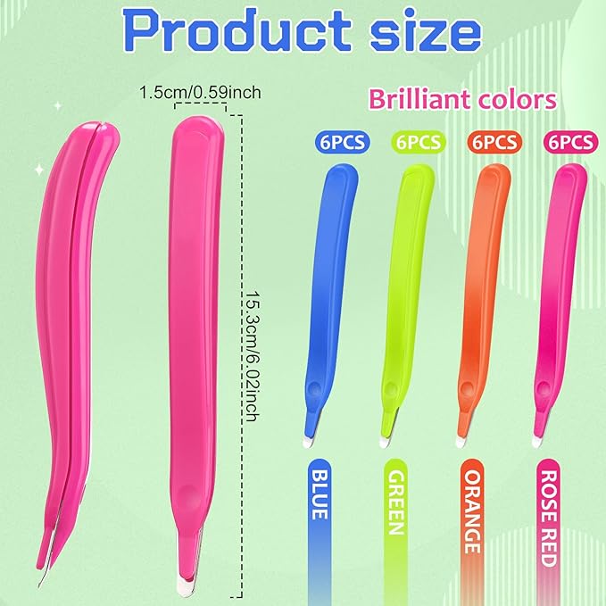 24 Pcs Magnetic Staple Remover Bulk Staple Remover Puller Removing Pen Operation Christmas Tool Gifts Rubberized Office School Gift(Bright Color)