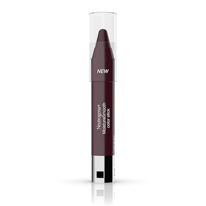 Neutrogena Moisturesmooth Color Lip Stick, 180 Deep Plum, .011 Oz. (Pack of 1)