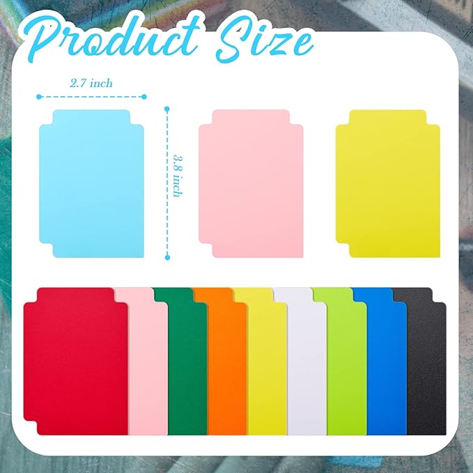 250 Pcs Trading Card Dividers Plastic Card Dividers, Multicolor Frosted Separator with Tabs Standard Vertical Compatible with MTG Games Sports TCG, 2.7 x 3.8 Inches