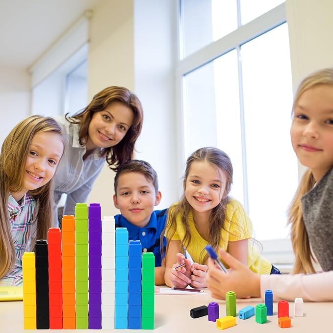 200 Pcs Purple Linking Cubes for Math Counting Cubes Manipulatives Plastic Counting Block Manipulative Classroom Learning Supplies for Educational Preschool Activities Boy Girl (Purple)