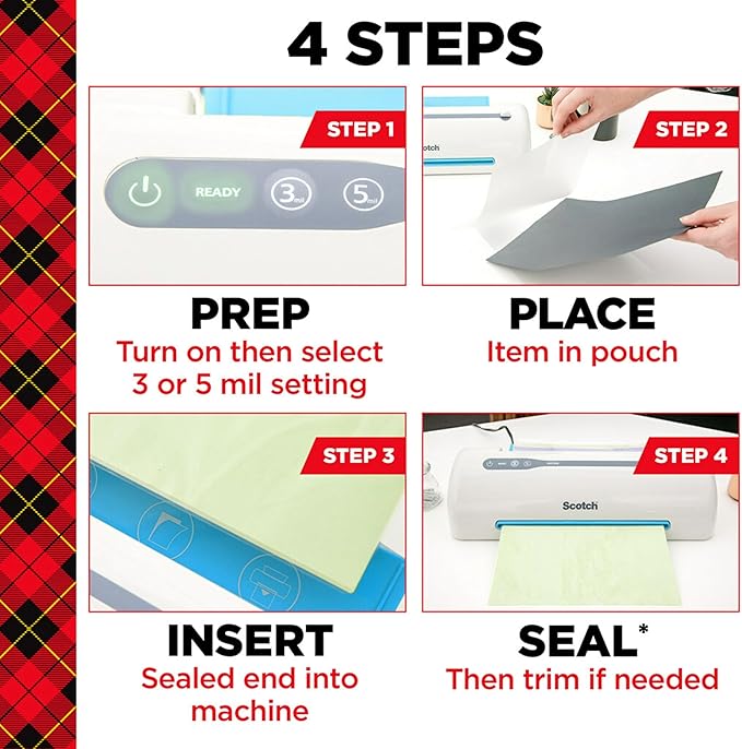 Scotch Thermal Laminating Pouches – 5 Mil, 7 x 5 Inches, Photo Size, 20-Pack – Clear, Durable, Photo-Safe Laminating Sheets for Home, Office, or School Use – 20 Count