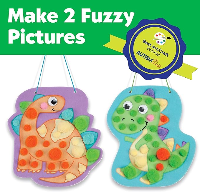 Creativity for Kids Pom Pom Pictures: Dinosaurs - Toddler Learning Toys, Sensory Play (Ages 3+)