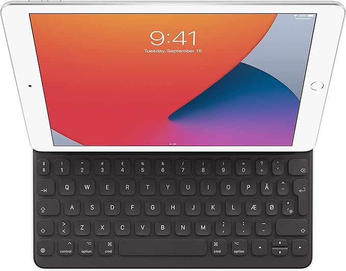 Apple Smart Keyboard: iPad Keyboard and case for iPad Pro 10.5-inch, iPad Air (3rd Generation), and iPad (7th, 8th, and 9th Generation), Comfortable Typing Experience, Danish - Black