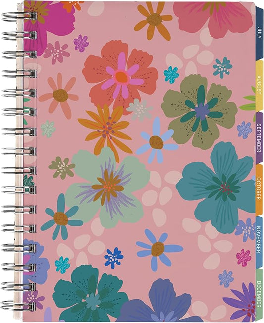 Inspired by Erin Condren 12-Month A5 Weekly Planner (Jul 2025 - Jun 2026), Compact Weekly and Monthly Planner Calendar, 70 Lb. Text Weight Paper, Petal Pop Covers, Wire-O Spiral Binding