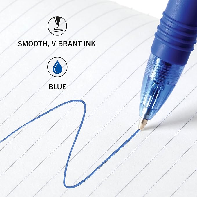 Zebra Pen Z-Grip Retractable Ballpoint Pen, Smooth-Flowing Blue Ink, 1.0mm Medium Point, School & Office Supplies, Ideal for Note-Taking, Journal and Planner Use, 36-Pack (25236)