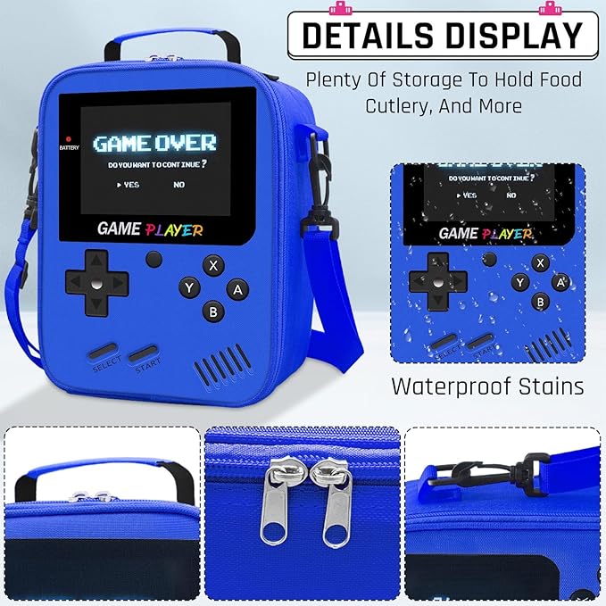 Backpack for School Boys,3pcs Boys Backpack and Lunch Box Set for Elementary Middle School, 17″ Video Game Bookbag for Ages 6-18 Kids Children Teens