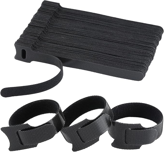 120PCS 6 Inch Reusable Cable Ties Wire Ties Cord Organizer Cable Organizer Adjustable Management Black