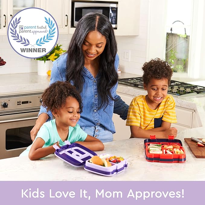 Bentgo Kids Prints Leak-Proof, 5-Compartment Bento-Style Kids Lunch Box - Ideal Portion Sizes for Ages 3-7, Durable, Drop-Proof, Dishwasher Safe, & PFAS & BPA-Free Materials (Unicorn)