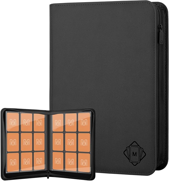 Trading Card Binder with 9 Side Loading Pocket Card Album Hold Up to 540 Cards PU Card Collection Binder, Collectible Albums Card Folder for MTG, TCG, Sports Cards