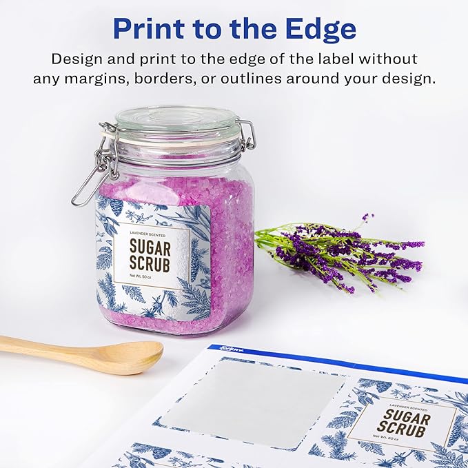 Avery Glossy White Rectangle Labels, Sure Feed Technology, 3" x 3.75", 150 Glossy White Labels, Print-to-The-Edge, Permanent Adhesive, Laser/Inkjet Printable