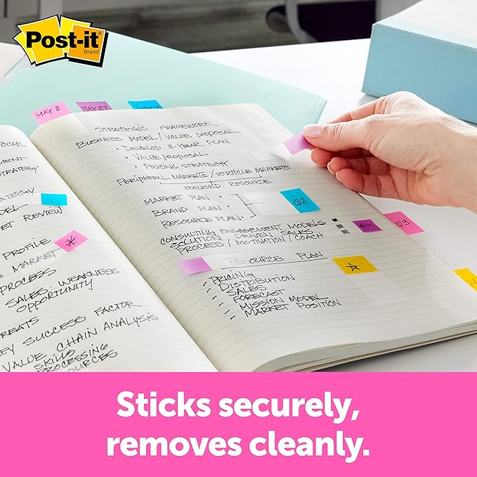 Post-it Message Sign Here Flags, 30/Dispenser, 4 Dispensers/Pack, .47 in Wide, Assorted Colors (684-SH) (Pack of 2)