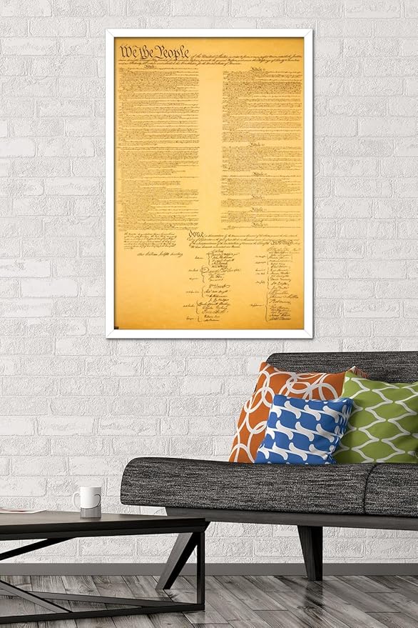 Trends International The Constitution Wall Poster, 22.375" x 34", White Framed Version