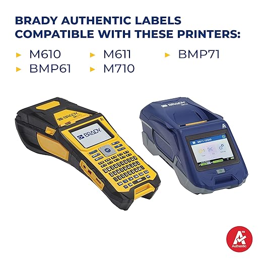Brady All Weather Permanent Adhesive Vinyl Label Tape for M610, M611, M710, BMP61, and BMP71 Printers - 2" x 50', White. M6C-2000-595-WT