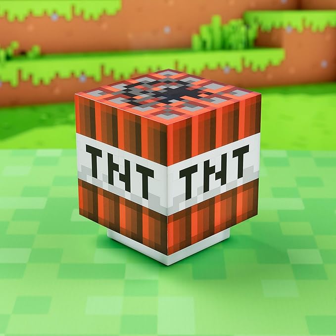 Official Minecraft TNT Light with Game Sounds - Handheld Night Light & Fun Toy for Kids