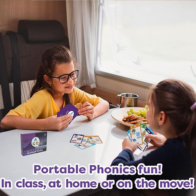 Phonics Card Game - Advanced Set (Levels 4 and 5) A Fun Game to Build Phonics and Reading Skills. Learn Tricky phonemes (digraphs/dipthongs/Word Families/Silent Letters & More!)