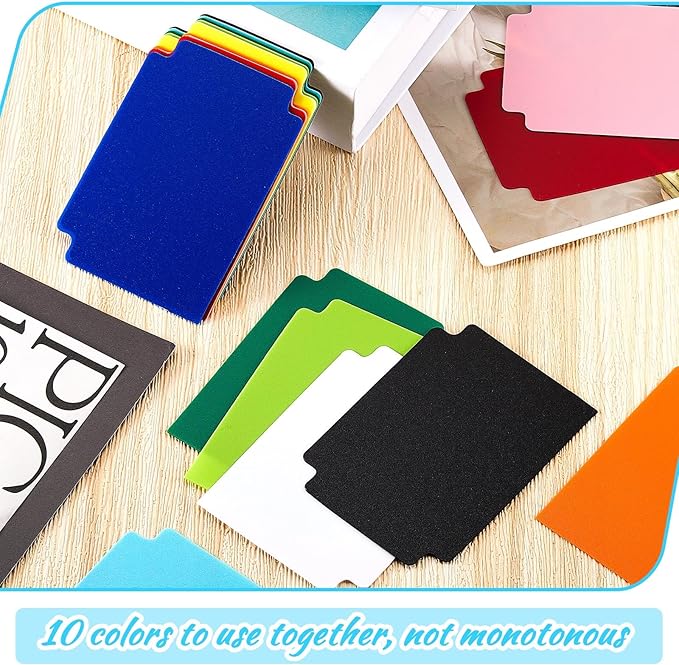 50 Pcs Trading Card Dividers Plastic Card Dividers, Multicolor Frosted Separator with Tabs Standard Vertical Compatible with MTG Games Sports TCG, 2.7 x 3.8 Inches