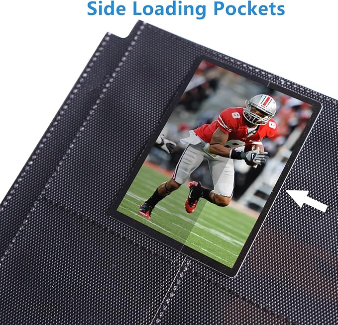 9-Pocket Zippered Trading Card Binder, 864 Pockets Double-Sided Side-Loading Card Organizer Album, PU Leather Card Holder Protector for MTG, TCG, Sports Cards (Purple)