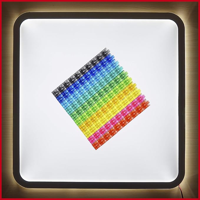 edxeducation Translucent Linking Cubes - Construction Toy for Early Math - Set of 100 - 0.8 Inch - Light Table Toy - Elementary + Preschool Learning