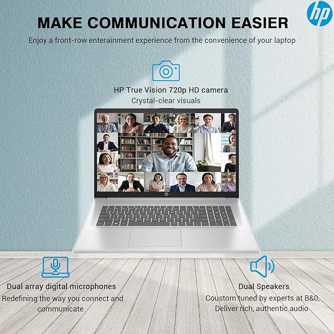 HP 17 Touchscreen Laptop Computer, 17.3” HD+ Touch Screen Laptop Notebook PC, Intel 10-Core i7, 36GB RAM 1TB SSD, Windows 11 Pro, 10 Key Backlit Keyboard, Fingerprint Reader, Wi-Fi 6