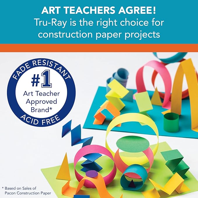 Tru-Ray® Construction Paper, 50% Recycled, 12" x 18", Slate, Pack Of 50