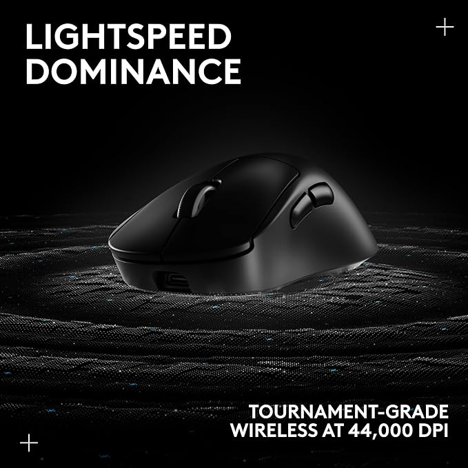 Logitech G PRO X Superlight 2 DEX Wireless Gaming Mouse, 60g pro-Grade Right-Handed Mouse with 5 programmable Buttons, USB-C Charging, 44k DPI Sensor, up to 8 kHz Polling for PC/Mac - Black