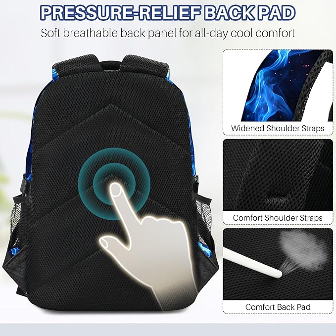 Kids Backpack for Boys - Baseball Boys Backpacks for Kids Teens Elementary Middle School, 17″ Large Capacity Students Bookbag, Perfect for Travel and School