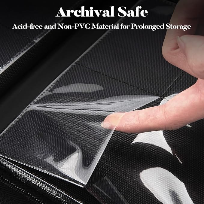 Premium 4 Pocket Zip Card Binder, Trading Card Binder for 320 Cards, Portable PU Card Collection Binder, Collector Card Album Folder for Game & Sports Cards (Pink)