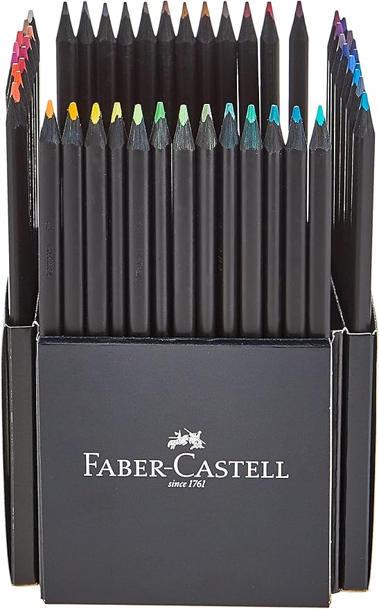 Faber-Castell Black Edition Colored Pencils, Classic 1 Count (Pack of 50)