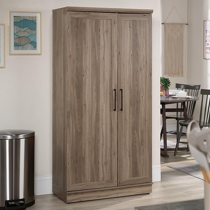 Sauder HomePlus Storage Cabinet/ Pantry cabinets, Salt Oak finish