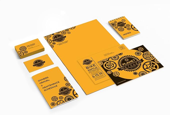 Neenah Wausau Paper Astrobrights Colored Card Stock, 65 lb, Letter, Galaxy Gold, 250 Sheets per Pack (22771)