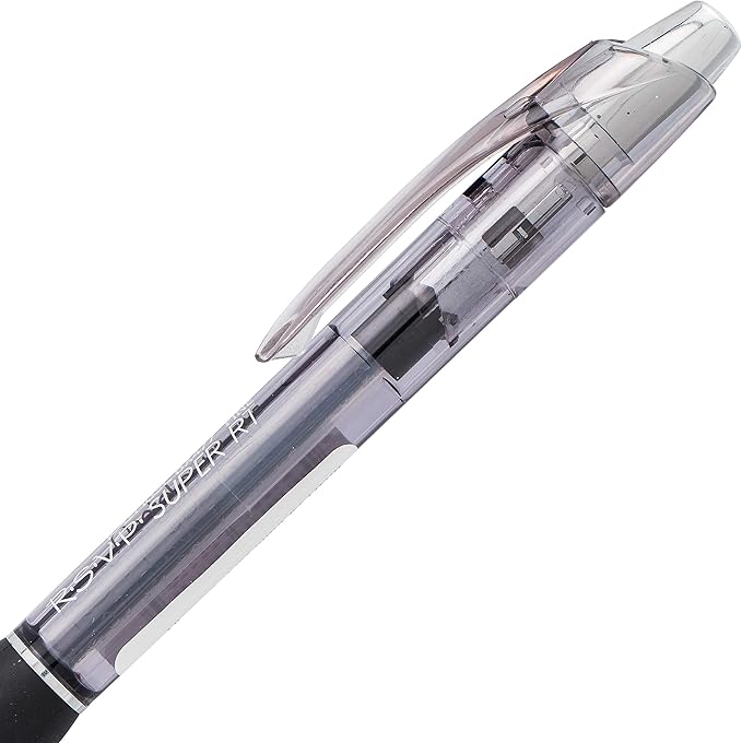 Pentel RSVP Super RT Ballpoint Pen, (0.7mm) Fine Line, Black Ink, 2-Pk - BX477BP2A (Pack of 2)