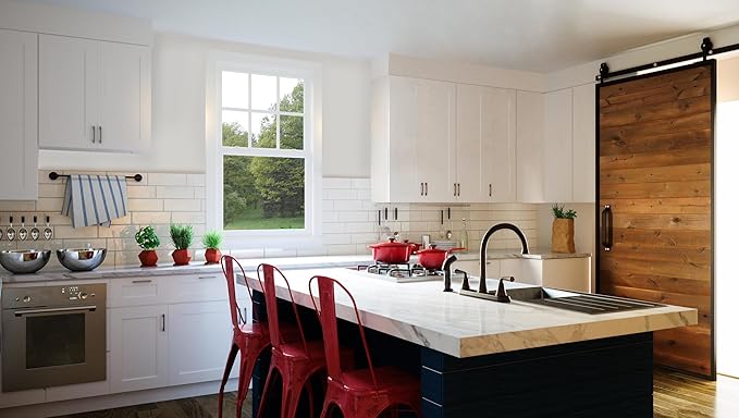 Design House Brookings Shaker Fully Assembled Wall Kitchen Cabinet W2430, 24 W x 12 D x 30 H, Painted White, Solid Wood, Design House, 613521