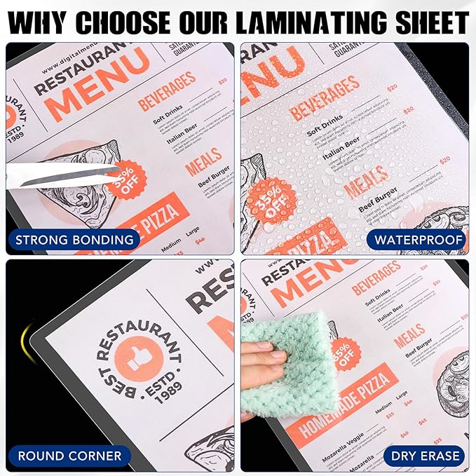 300 Pack Laminating Sheets, 3 Mil, 9 x 11.5 Inches Thermal Laminating Pouches Lamination Sheet Paper for Laminator, Clear, Letter Size, Office and School Supplies