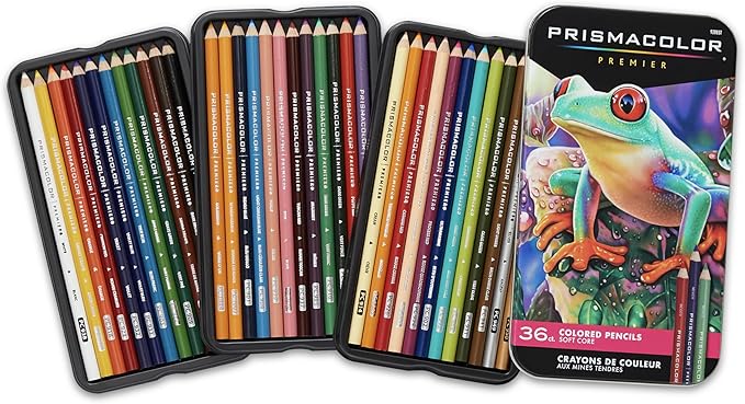 Prismacolor Premier Colored Pencils, Soft Core, Assorted Colors, 36 Count - Durable, Vibrant, Ultra-Smooth, Adult Coloring, Drawing, Sketching, Arts & Crafts