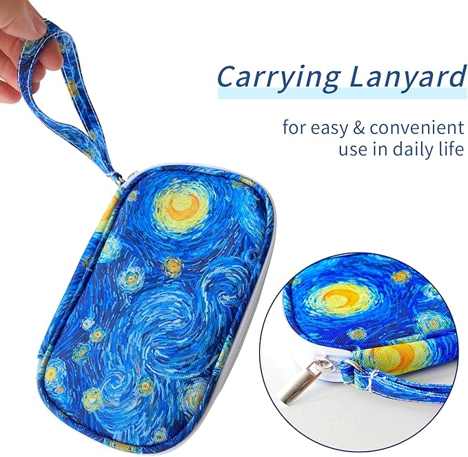 Electronics Organizer Travel Case, Cable Organizer Travel Essentials Tech Pouch,Suitable for Charger, Cable, Phone，Flash Drive,Starry Sky