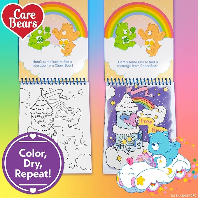 Care Bears Aqua Art, Paint with Water Books for Kids, Reusable Water-Reveal Activity, Mess Free Coloring for Toddlers, Fun Toddler Toys, Road Trip Activities for Kids, Airplane Toys for Toddlers 1-3