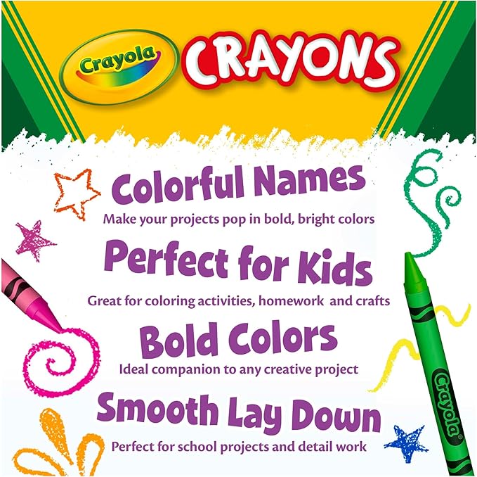 Crayola Crayon Classpack (800ct), Bulk Crayons for Kids, Bulk School Supplies, Large Crayon Box, Preschool Teacher Classroom Essentials, Ages 5, 6, 7