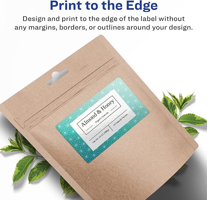 Avery Glossy White Rectangle Labels, Sure Feed Technology, 3" x 5", 300 Glossy White Labels, Print-to-The-Edge, Permanent Adhesive, Laser/Inkjet Printable
