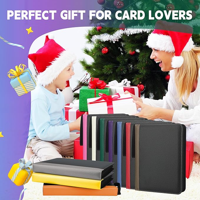 9 Pockets Trading Card Binder with Sleeves Card Organizer, 900 Double Sided Pocket PU Card Collection Binder, Baseball Binder,for Sports Card, MTG, TCG Yugioh Card (Green)